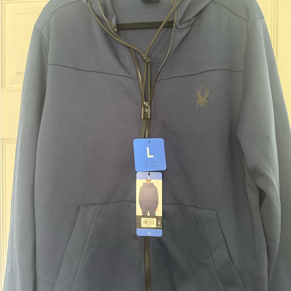 Spyder Blue Zip Up Sweater with Sporty Design